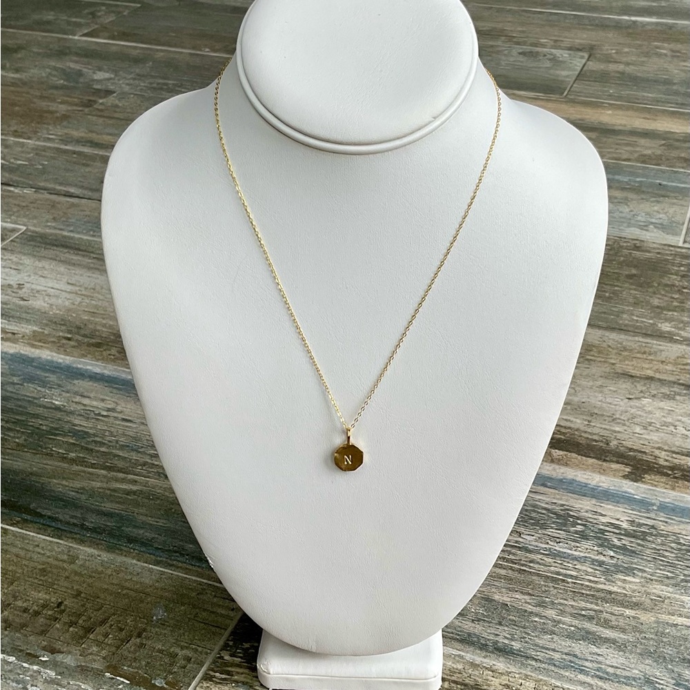 Gold Initial Pendant Necklace